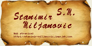 Stanimir Miljanović vizit kartica
